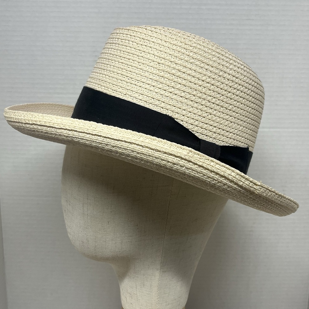 Hatman Jack's Wichita Hat Works Custom Woven Straw Fedora Hat‎ Size 7 1/8 57 USA
